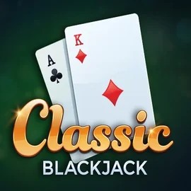 Classic Blackjack online game logo by Red Tiger Gaming on scooorecasino.ca