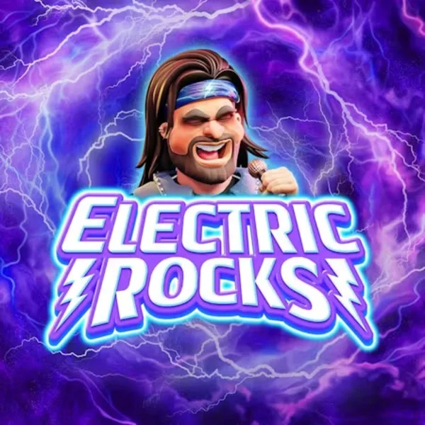Electric Rocks slot icon by Inspired Gaming, available at Scooore Casino