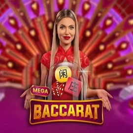Official Live Casino logo: Mega Baccarat by Pragmatic Play at Scooore Casino